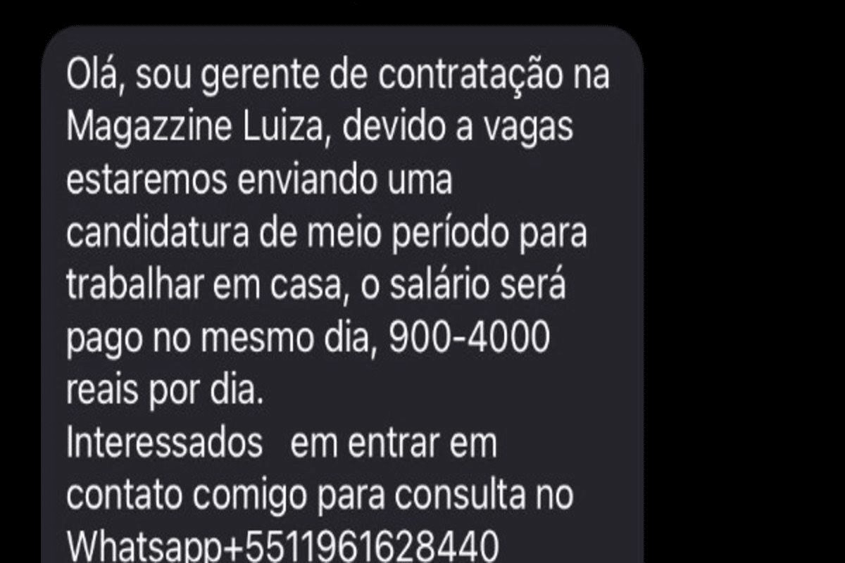 Brasil registra até 600 mil golpes relacionados à emprego falso