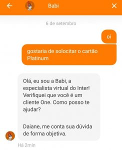 Inter Platinum: passo a passo para solicitar o cartão